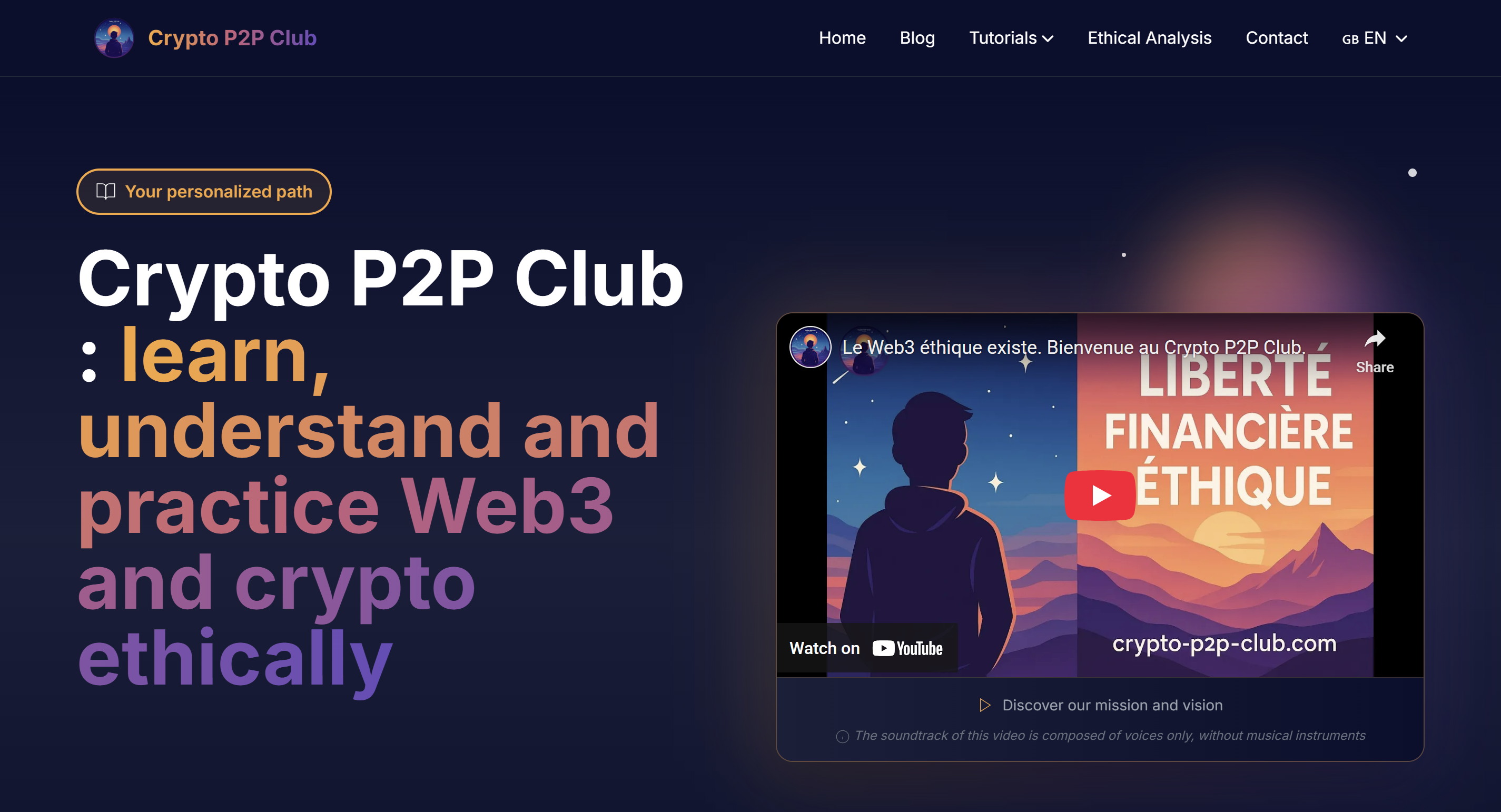 Crypto P2P Club - Learn, understand and practice Web3 and crypto ethically