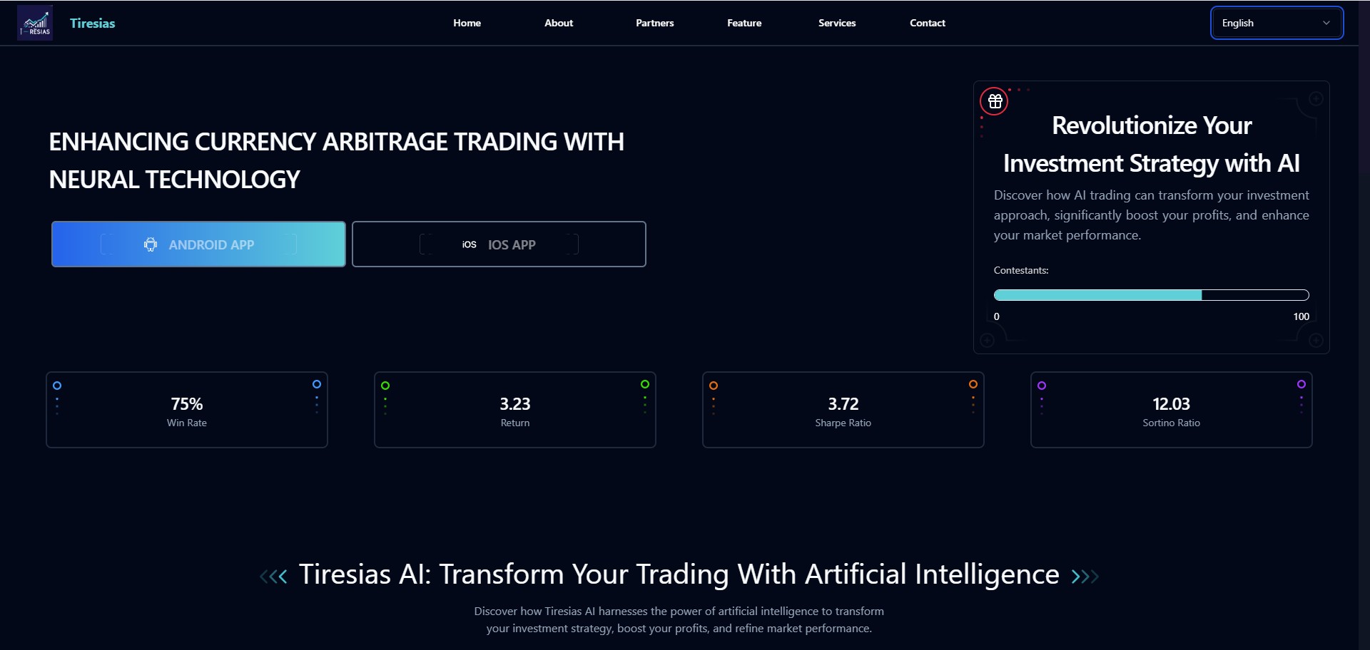 Tiresias - Mobile application for trading and commerce