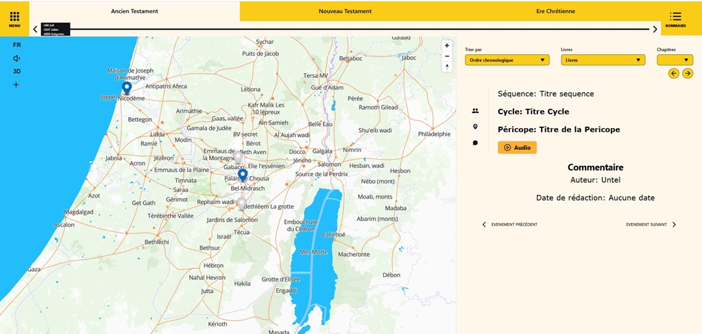 OpenMyst - 3D visualization platform with reliable data on the life of Jesus